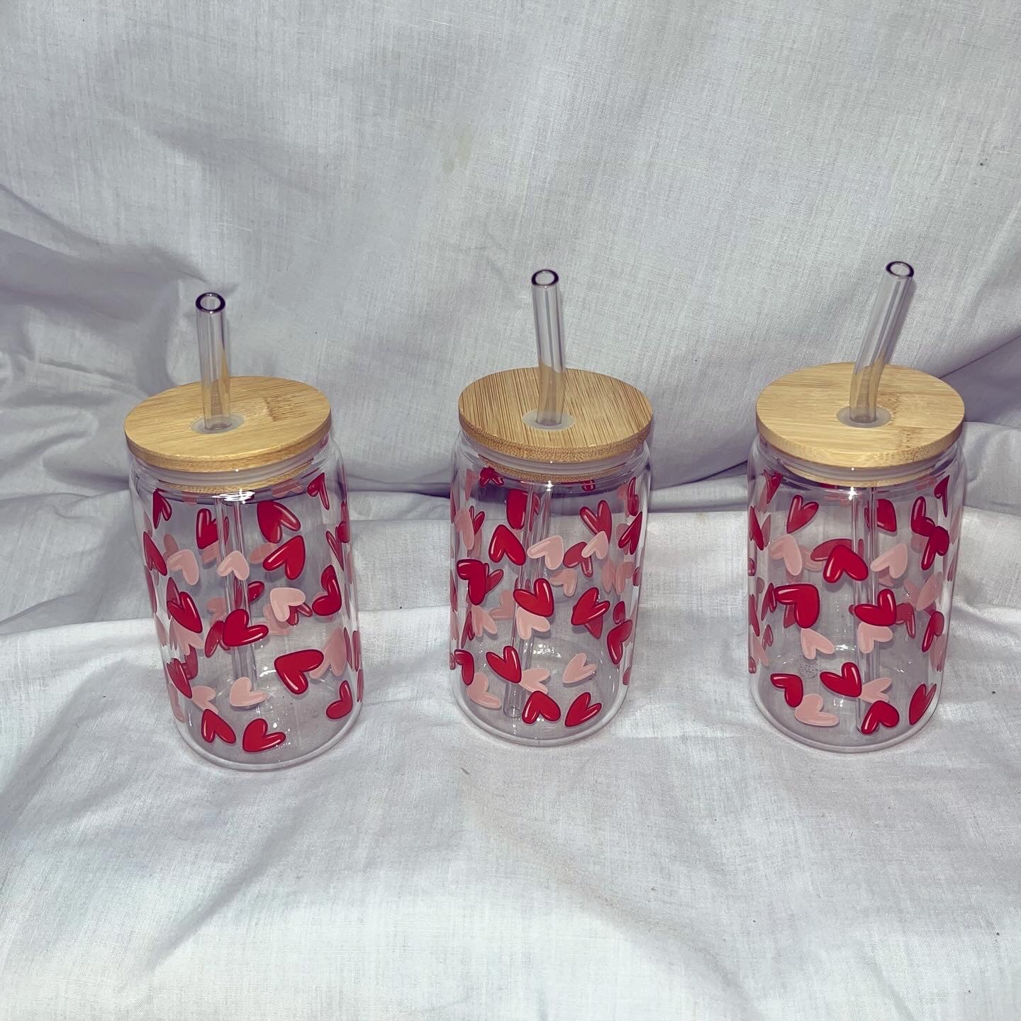 3pcs Valentines heart Printed Coffee Cup (3 for £10.55)