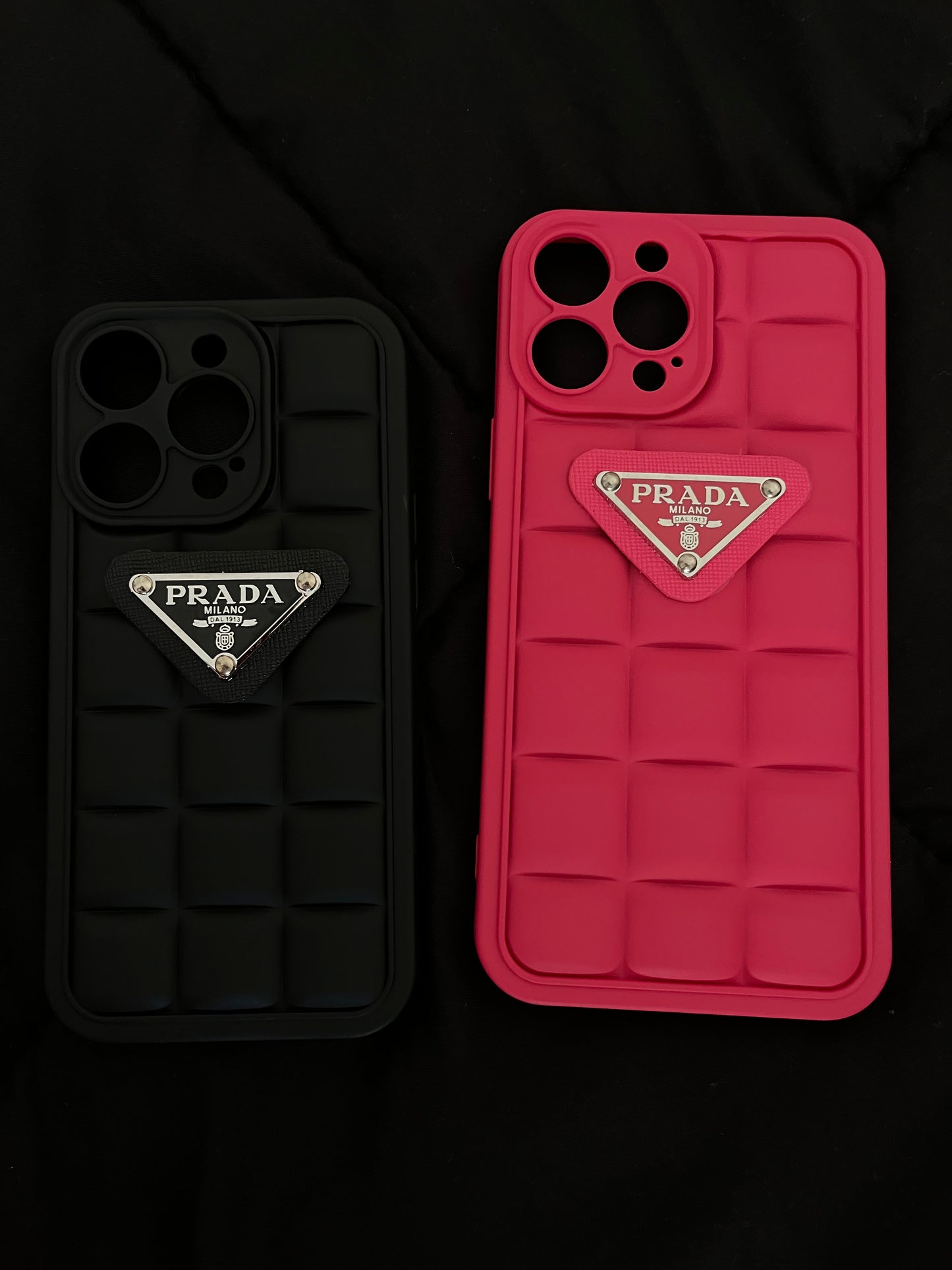 (Clearance) Pink waffle iPhone 14 Pro max & IPhone 15 pro max waffle Case