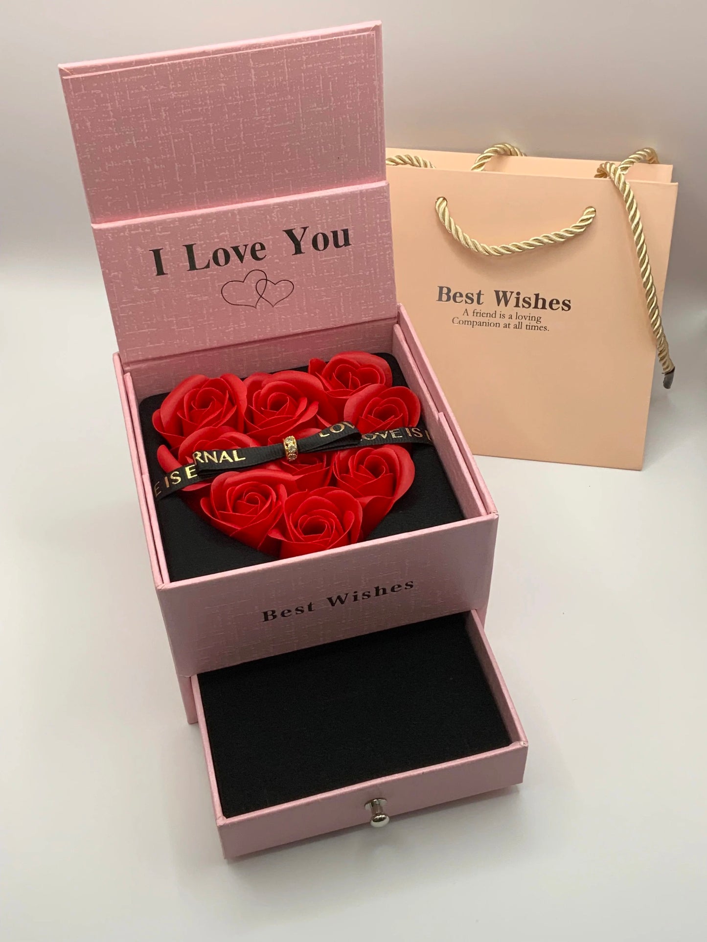 Love you rose jewellery box
