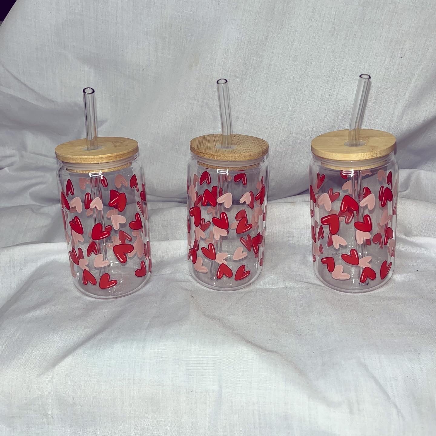 3pcs Valentines heart Printed Coffee Cup (3 for £10.55)