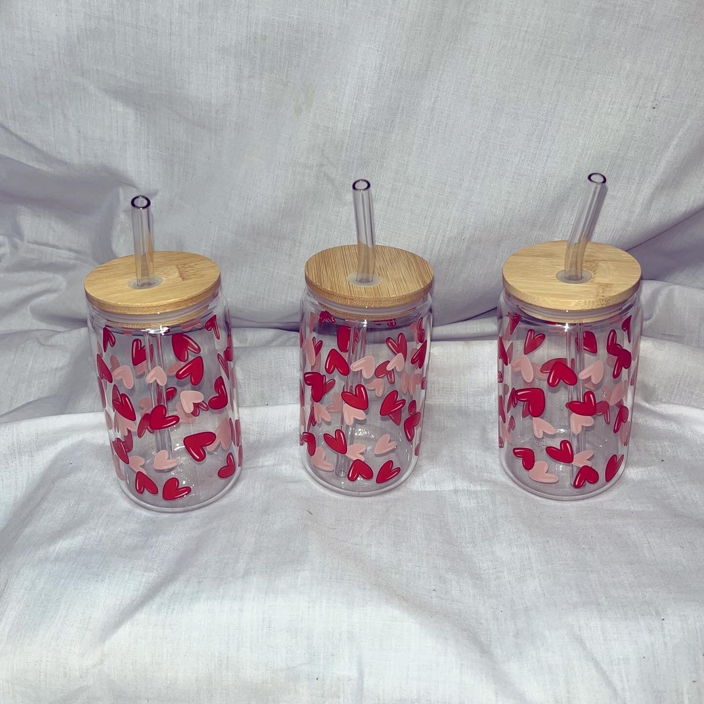 3pcs Valentines heart Printed Coffee Cup (3 for £10.55)