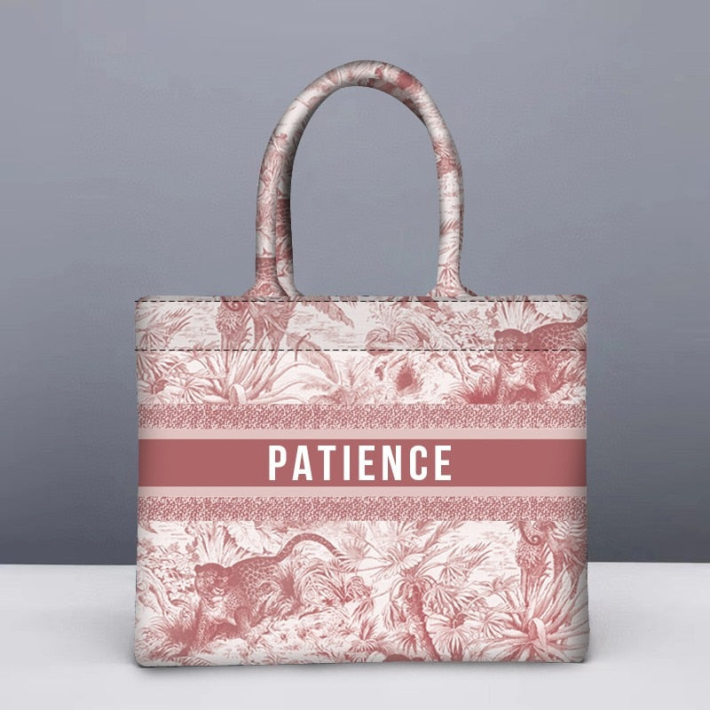 Medium Artistic Printed Linen tote bag