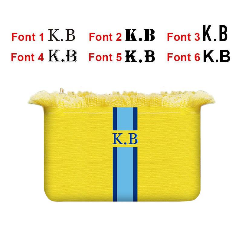 Customisable Stripe Tassel Cotton Clutch Bag