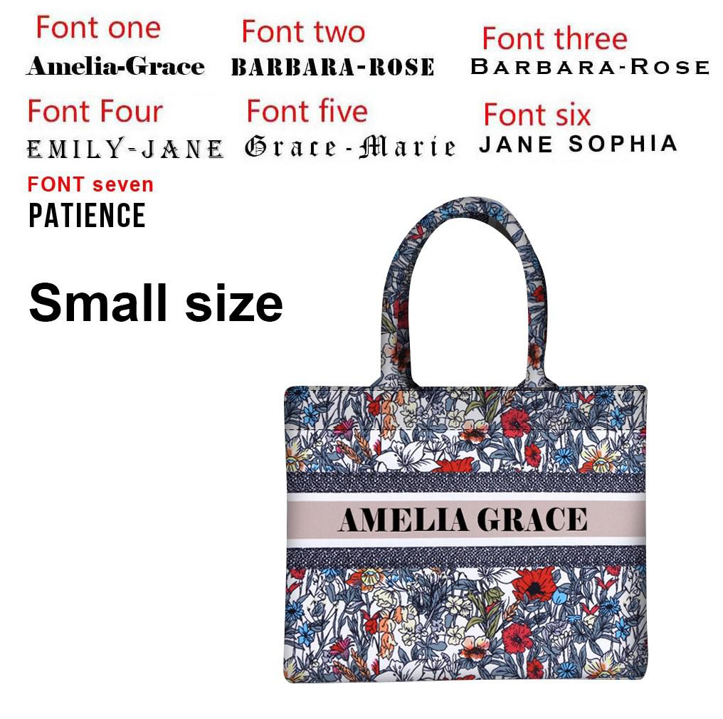 Medium Artistic Printed Linen tote bag