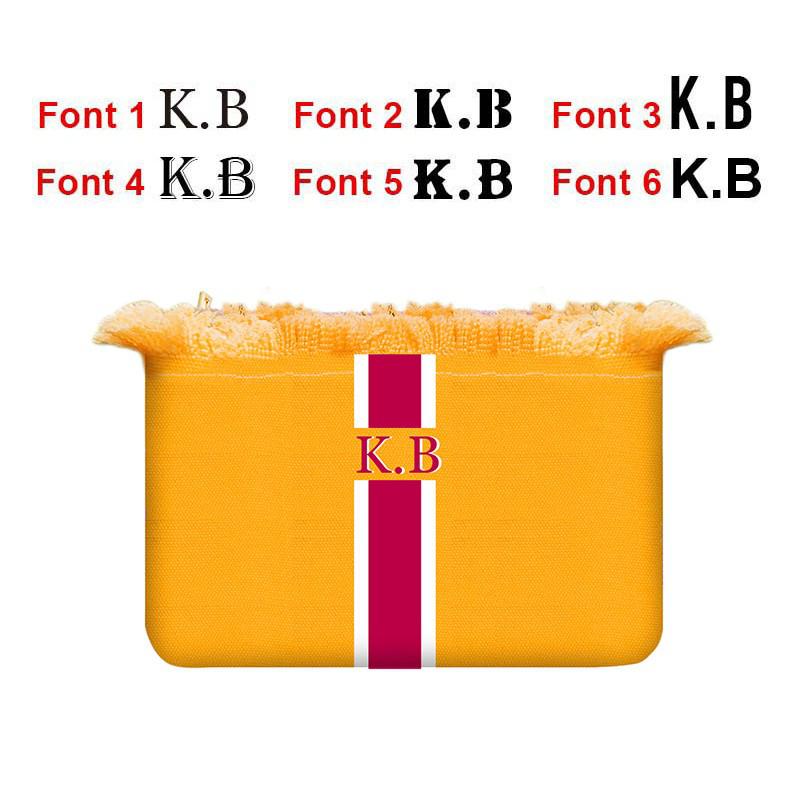 Customisable Stripe Tassel Cotton Clutch Bag