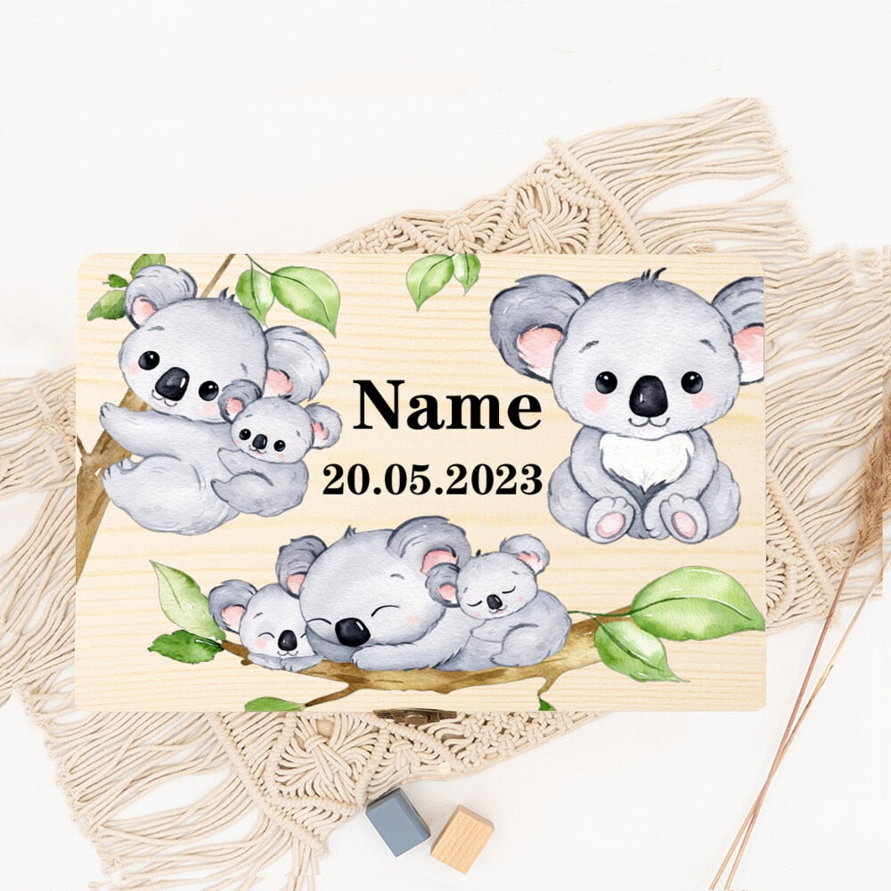 Personalised Baby Wooden Memory Box