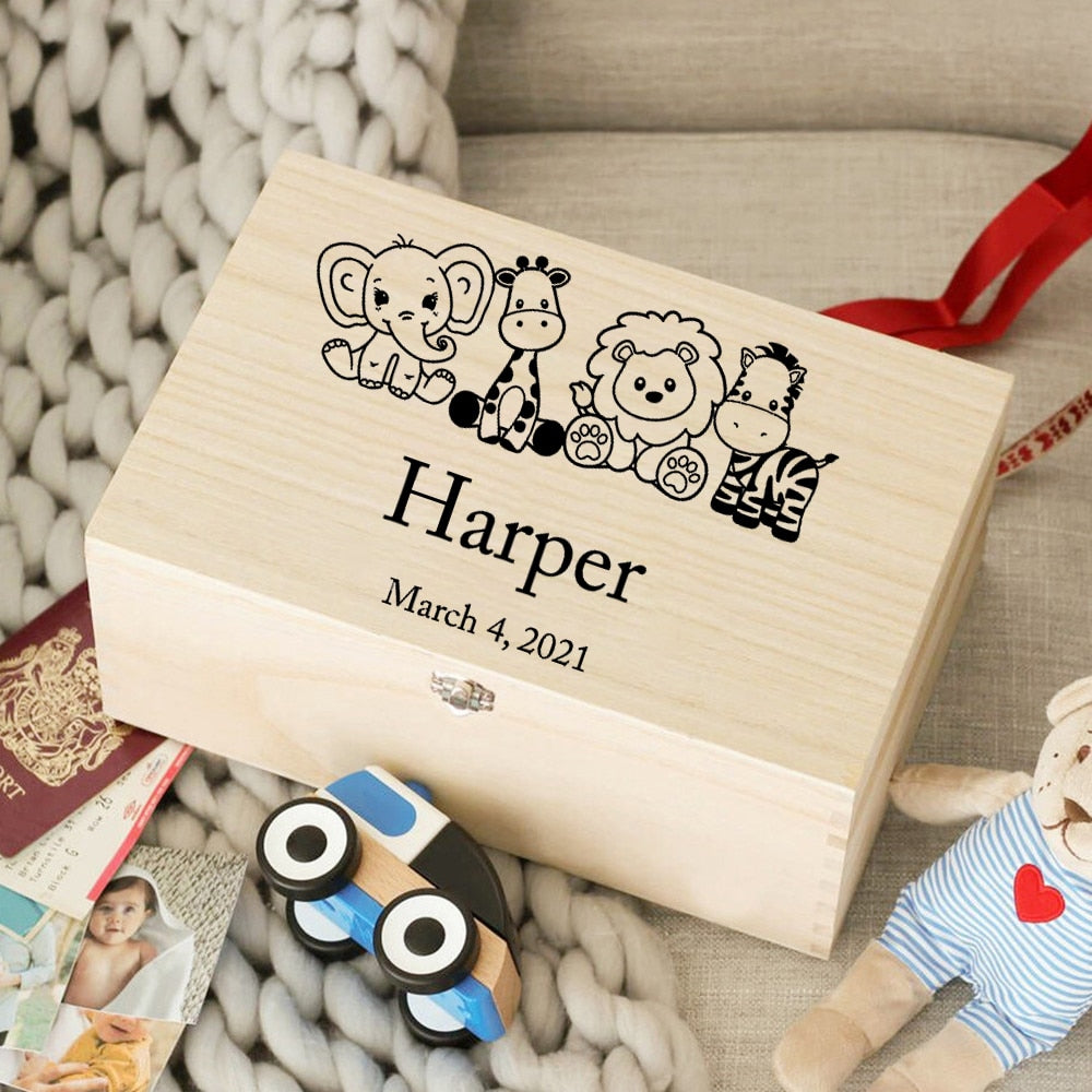 Custom Baby Wooden Memory Box