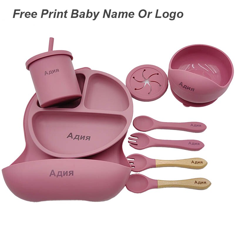 14 Pcs Silicone Feeding Sets For Baby Tableware