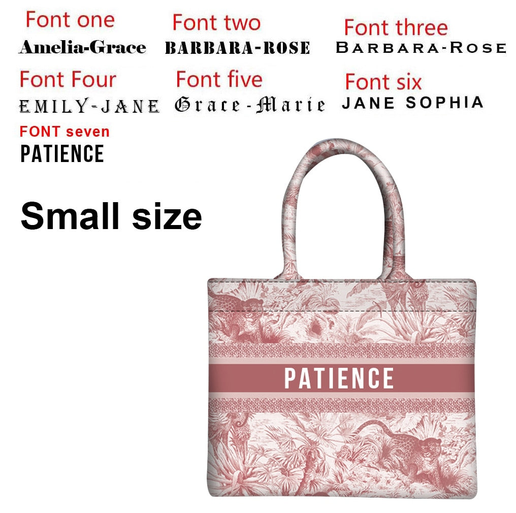 Medium Artistic Printed Linen tote bag