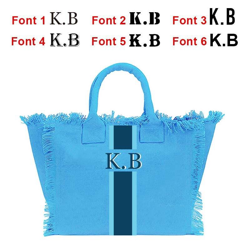 Stripe Print Tassel HandBag Customisable