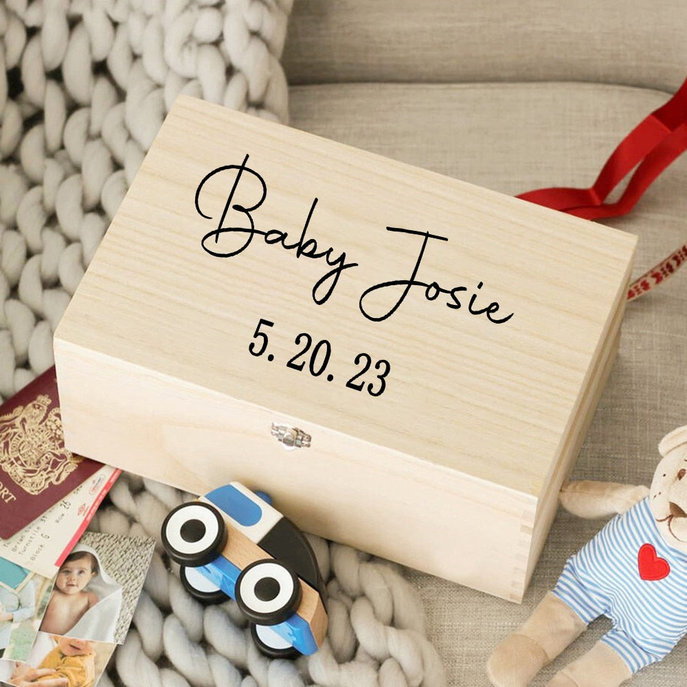 Custom Baby Wooden Memory Box