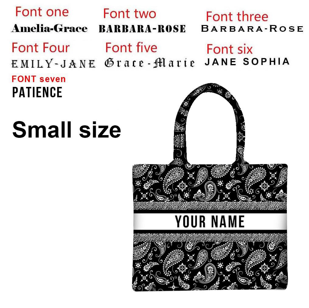 Medium Artistic Printed Linen tote bag