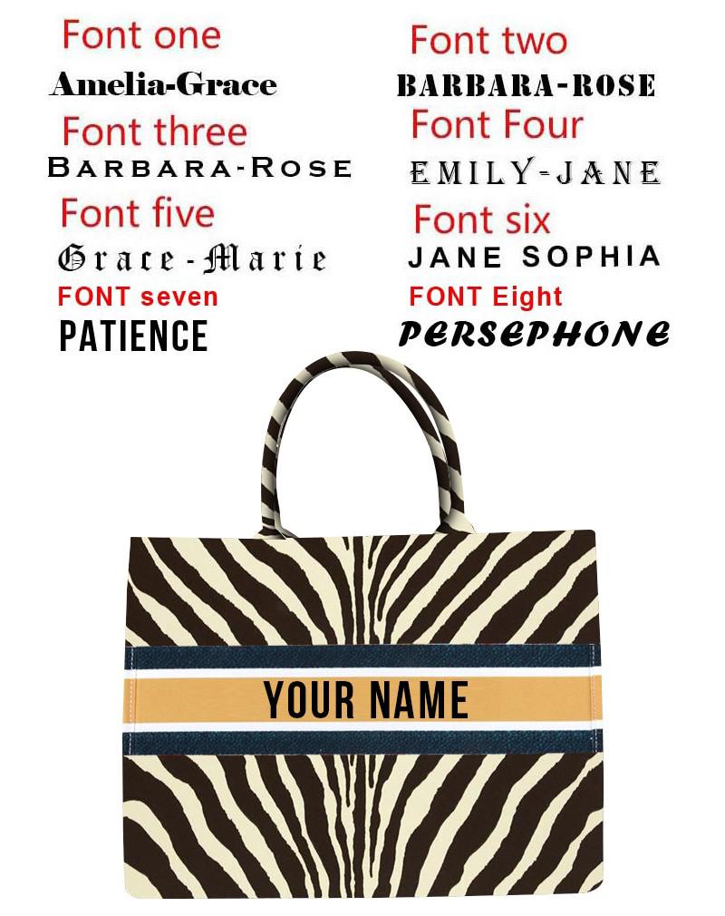 Custom Large Pattern Canvas Tote Bag