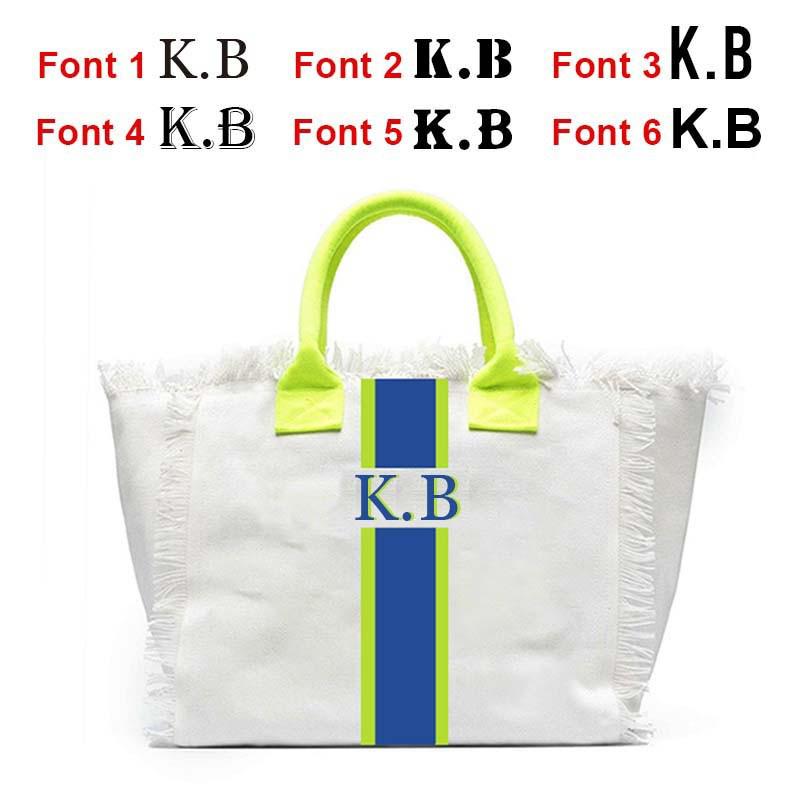 Stripe Print Tassel HandBag Customisable