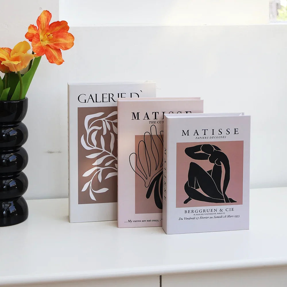 3Pcs/Set Ornament Decorative Fake Book