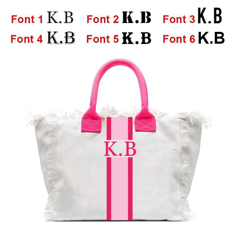 Stripe Print Tassel HandBag Customisable
