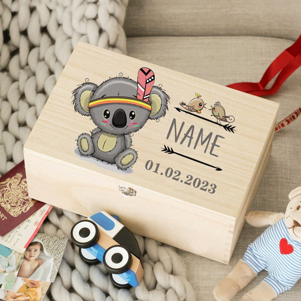 Custom Baby Wooden Memory Box