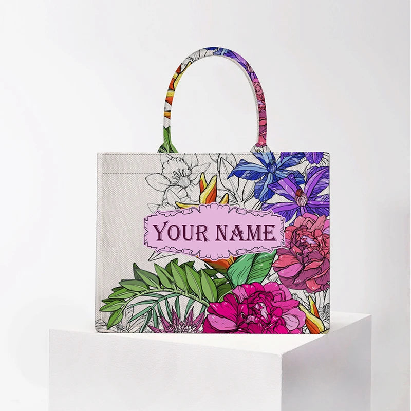Personalised Large Capacity Canvas Tote Travel Bag