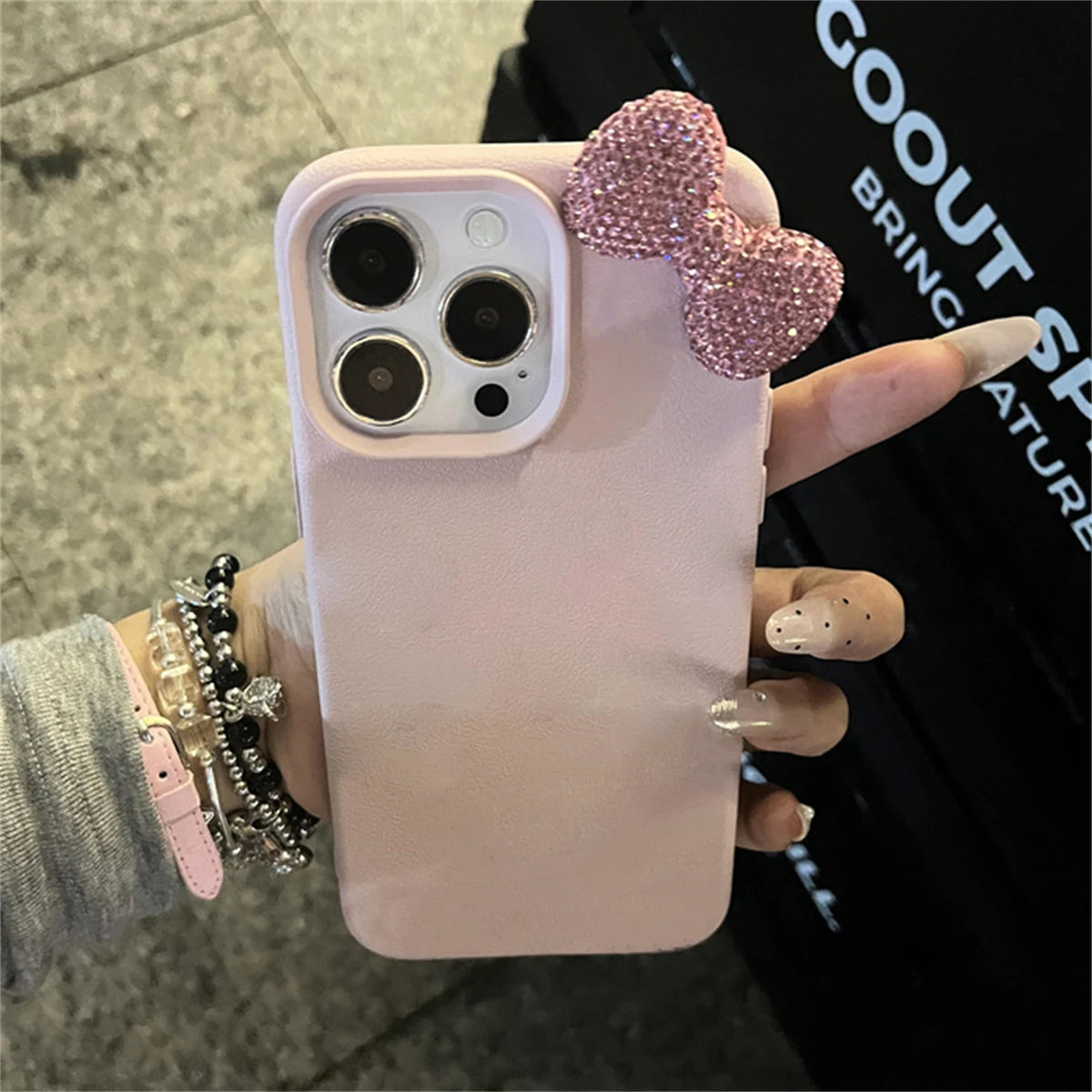 Luxury Rhinestone Bow case