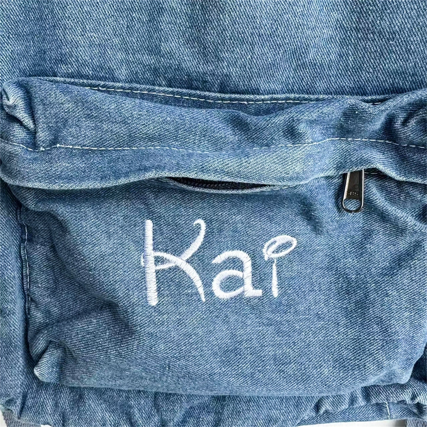 Denim Backpack Personalised