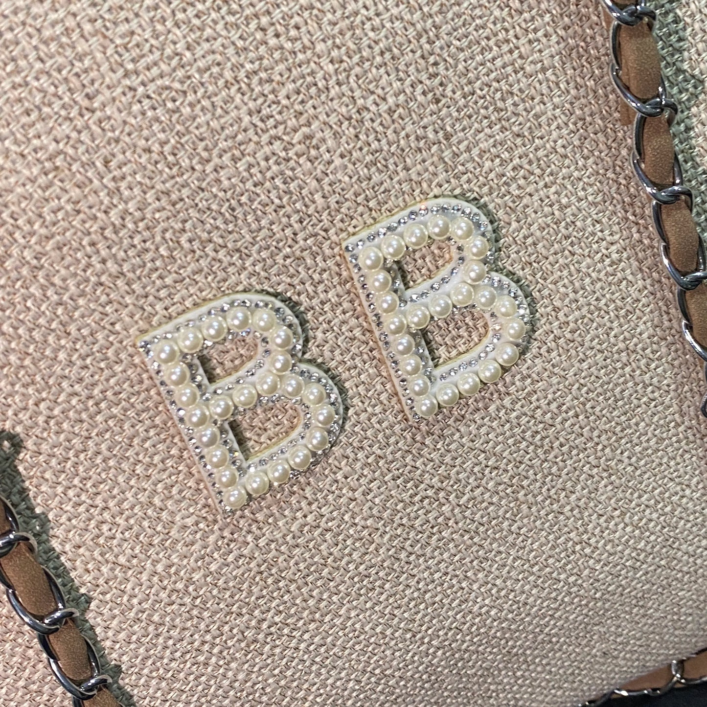 Personalised Chain Monogram Canvas Tote Bag Shoulder Bag Ladies Custom Handbag Birthday Hen Gift Bride Bridesmaids Gifts For Her