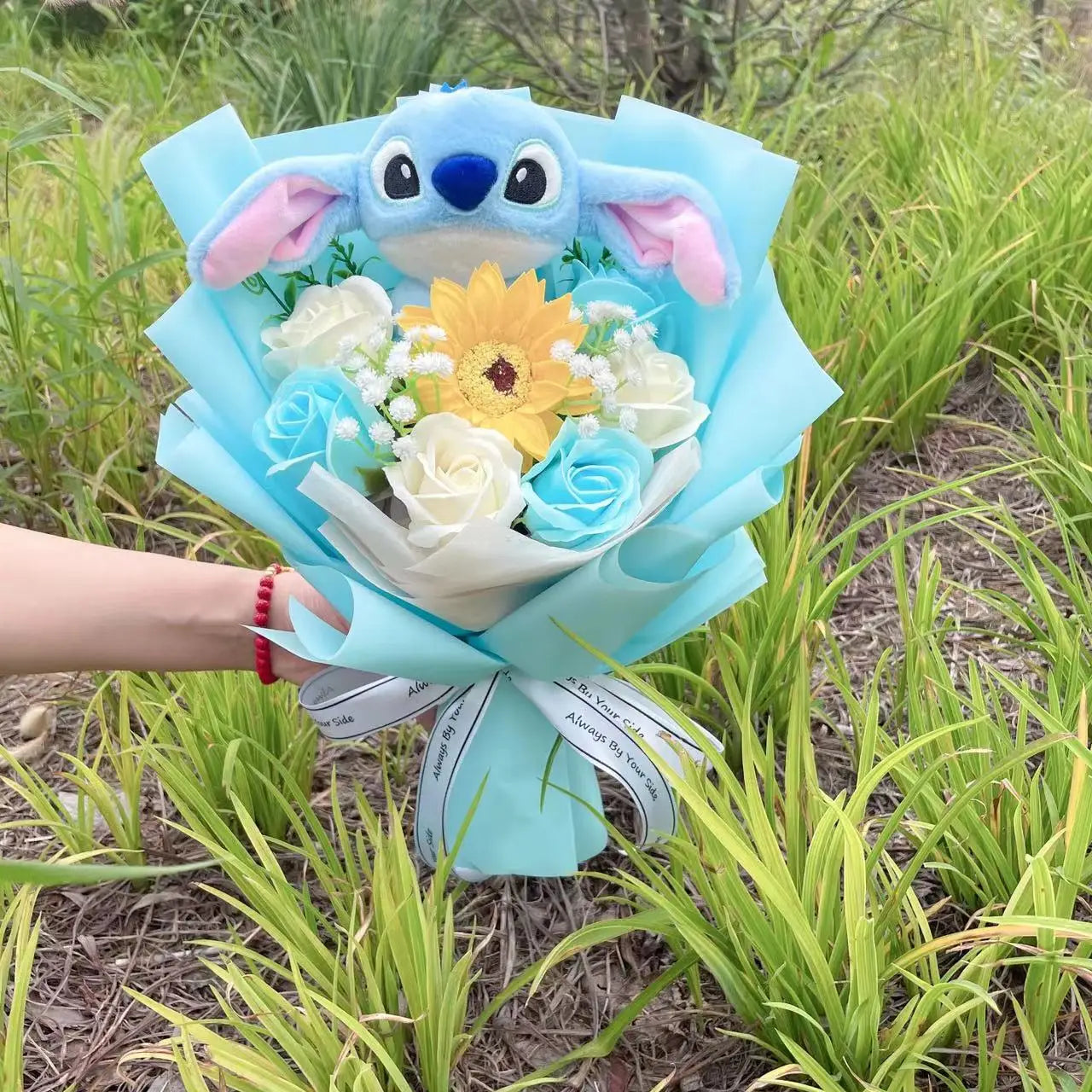 Stich Plush Doll Toy Flowers Bouquet
