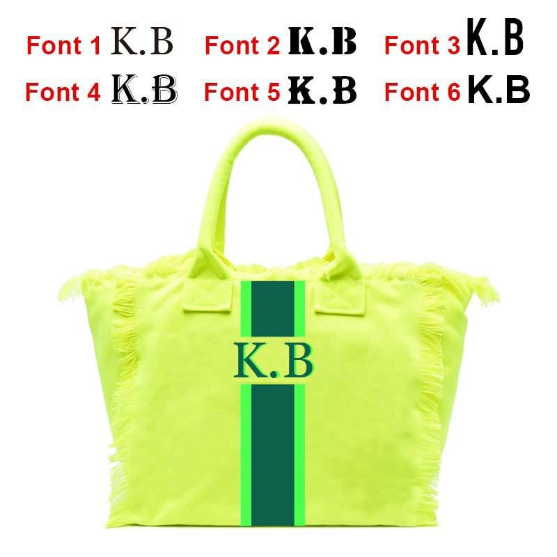Stripe Print Tassel HandBag Customisable