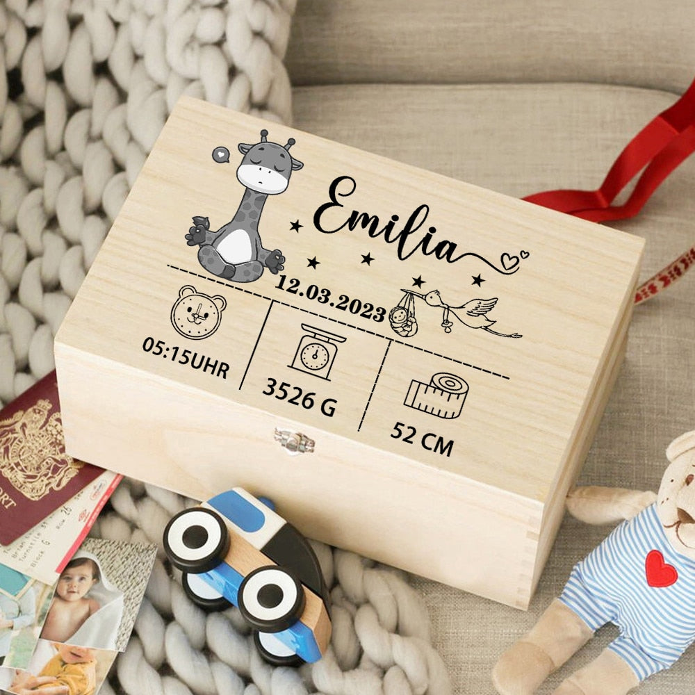 Custom Baby Wooden Memory Box