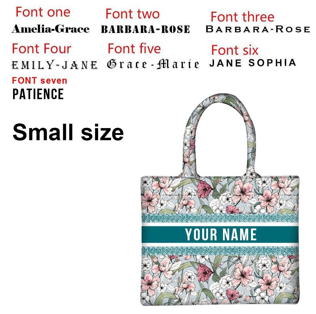 Medium Artistic Printed Linen tote bag