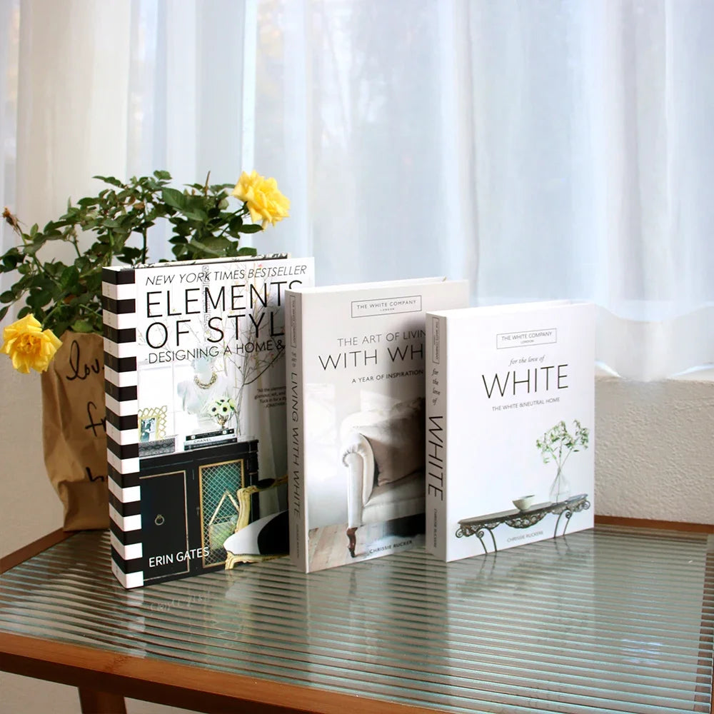 3Pcs/Set Ornament Decorative Fake Book