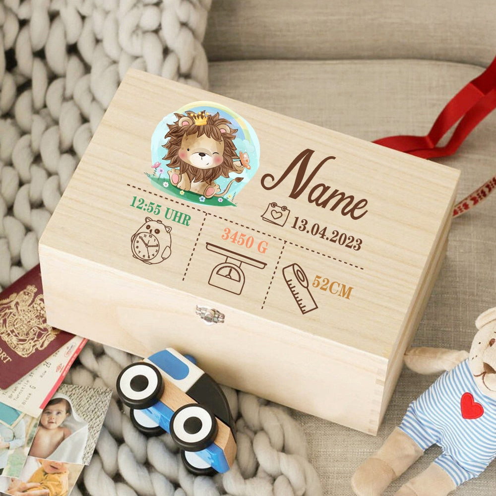Custom Baby Wooden Memory Box