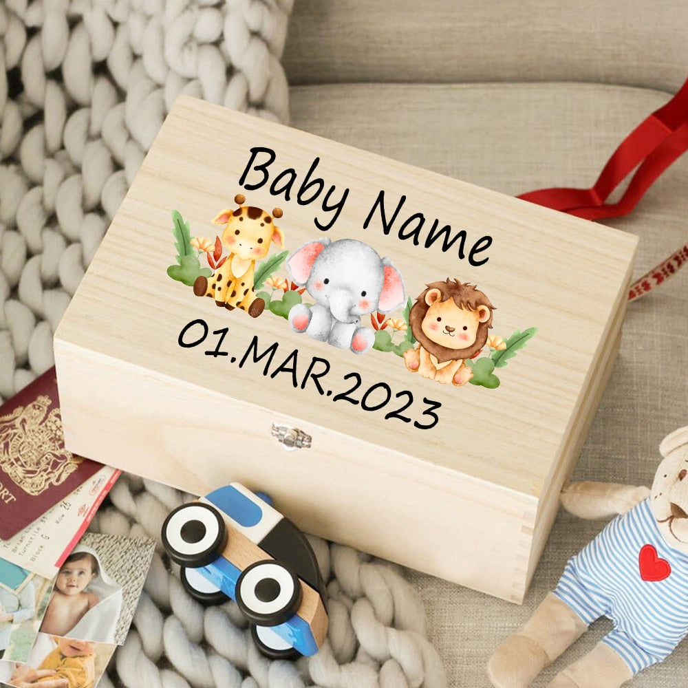 Custom Baby Wooden Memory Box
