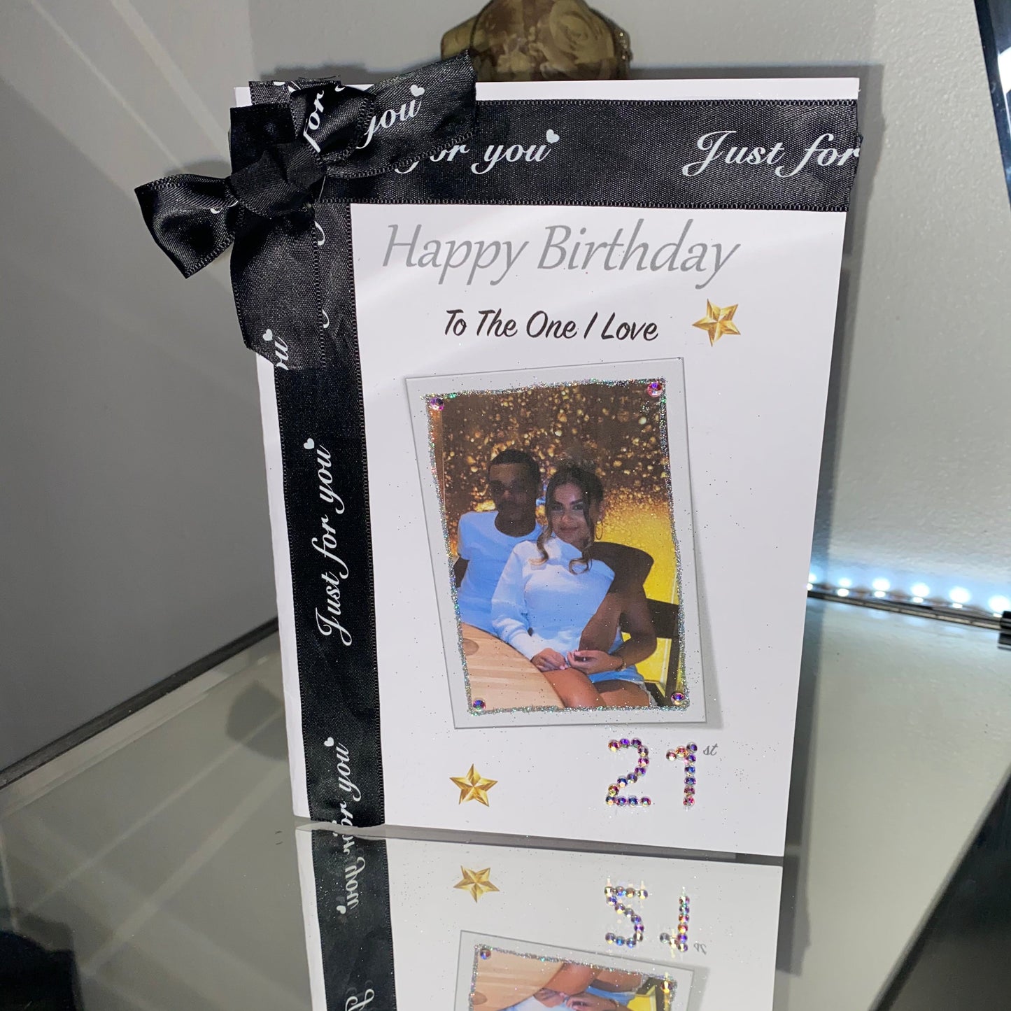 Own Photo Girls Ribbon Cards