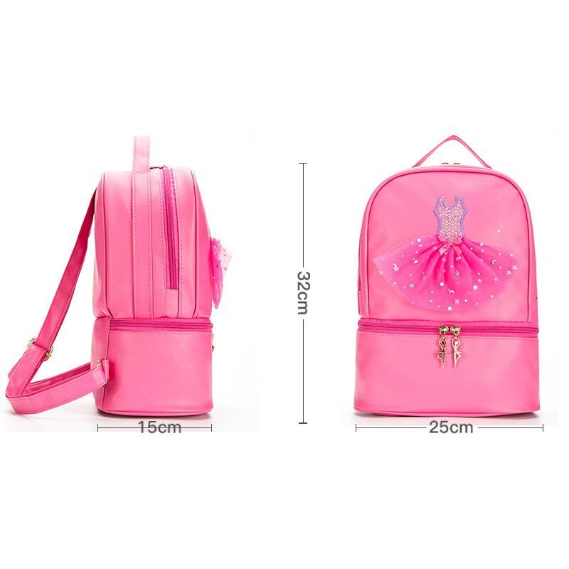 Personalised Ballet Bag for Girl Ballerina Dance Bag Backpack