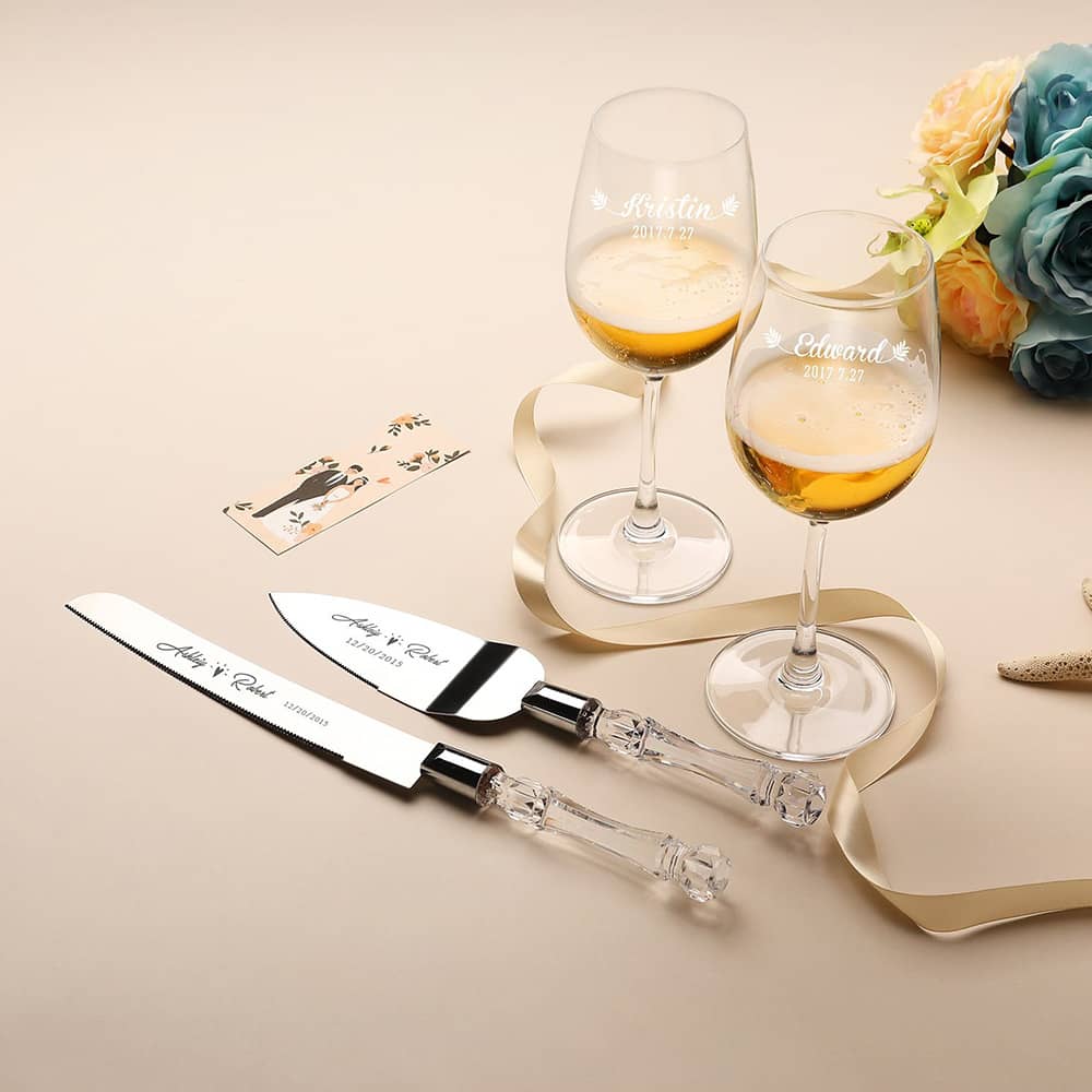 Personalised Wedding Cake Knife Set