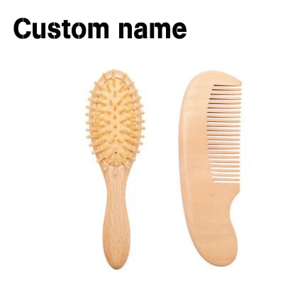 Personalised Baby Girl Comb Bath Wooden Set