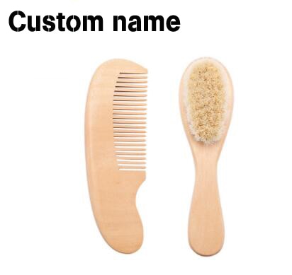 Personalised Baby Girl Comb Bath Wooden Set