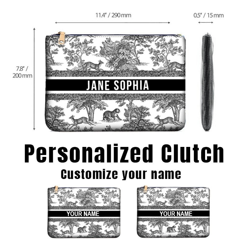 Custom Pattern Clutch Pouch Bag