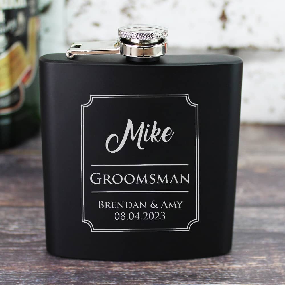 Personalised 6OZ Pocket Portable Stainless Steel Hip Flask
