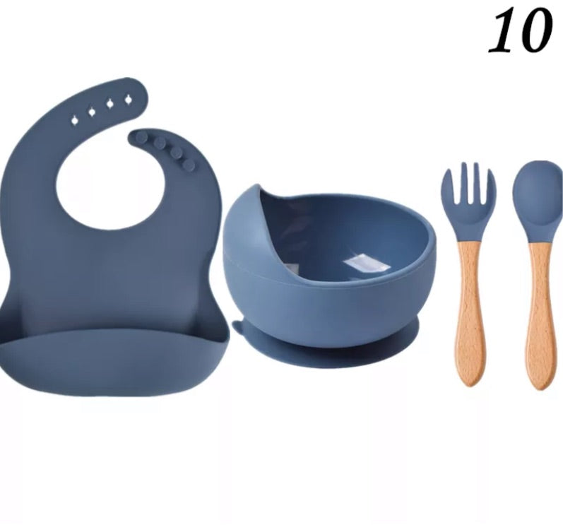 4pcs Baby kids Personalised Silicone First Stage Self Feed.