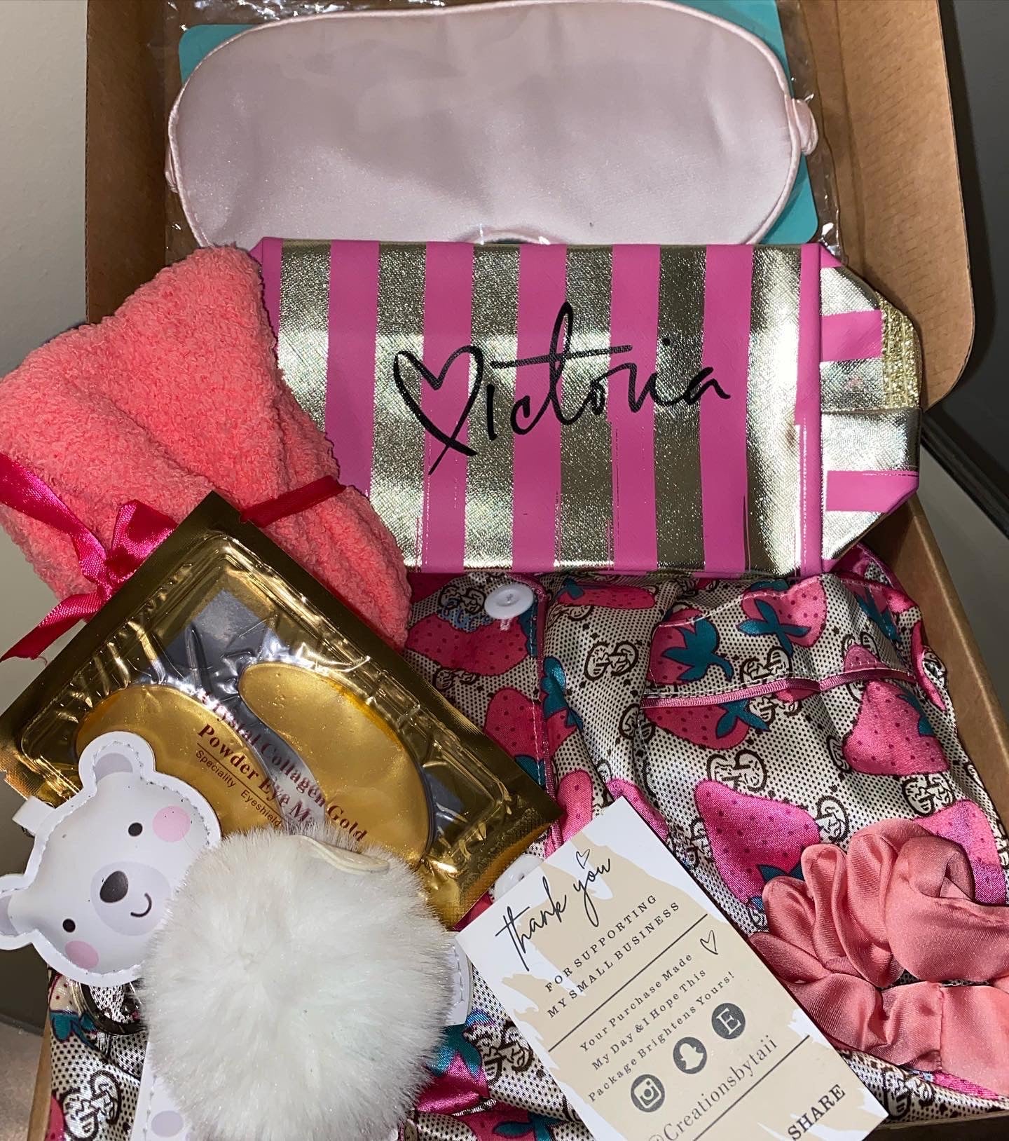 Strawberry GG Pink Pyjama Gift Box