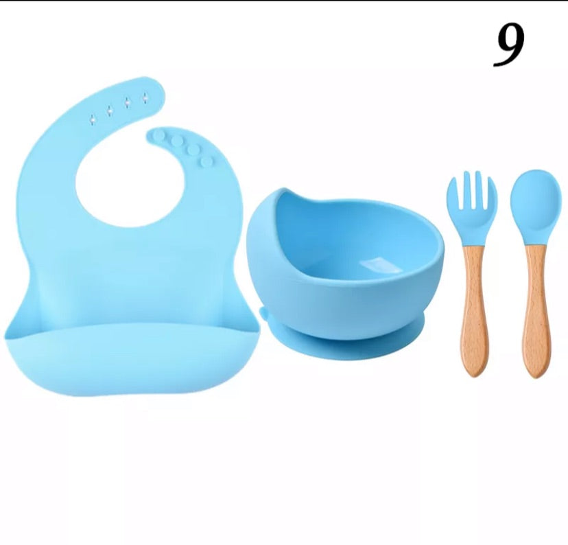 4pcs Baby kids Personalised Silicone First Stage Self Feed.