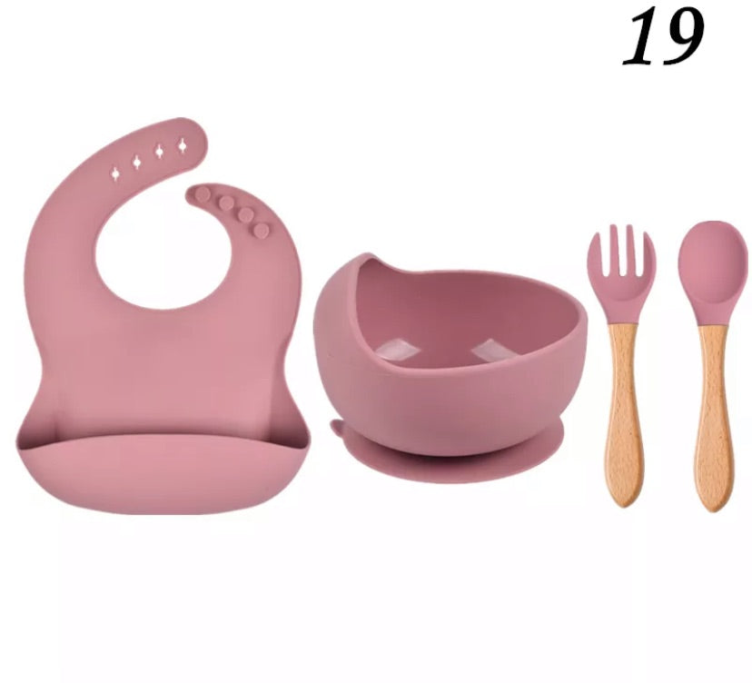 4pcs Baby kids Personalised Silicone First Stage Self Feed.