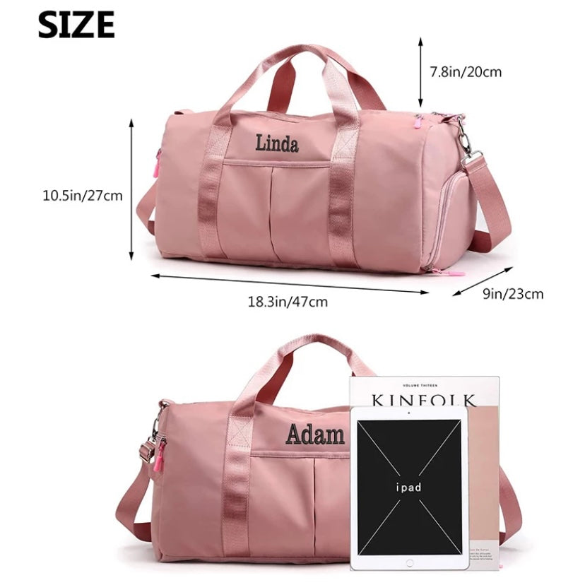 Personalised Duffel Travel Sports Gym Weekender Bag