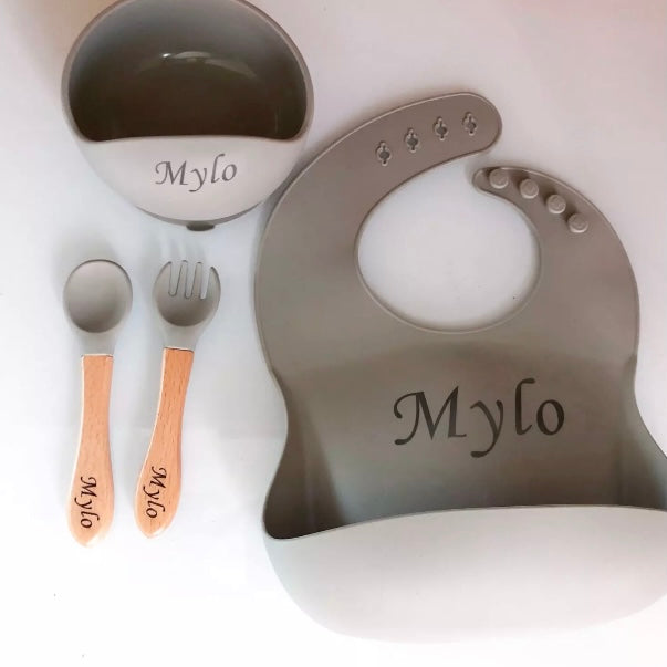 4pcs Baby kids Personalised Silicone First Stage Self Feed.