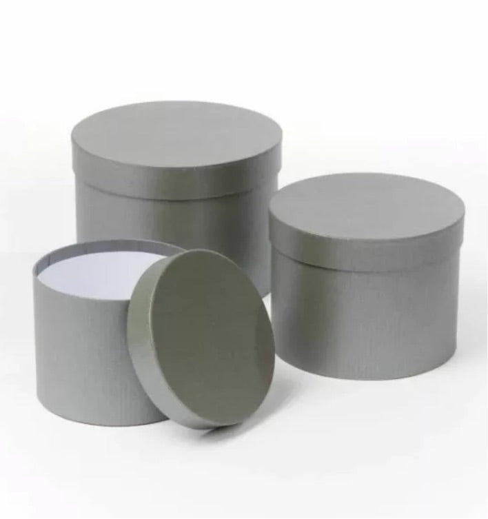 Silver , White & Grey Rose Box