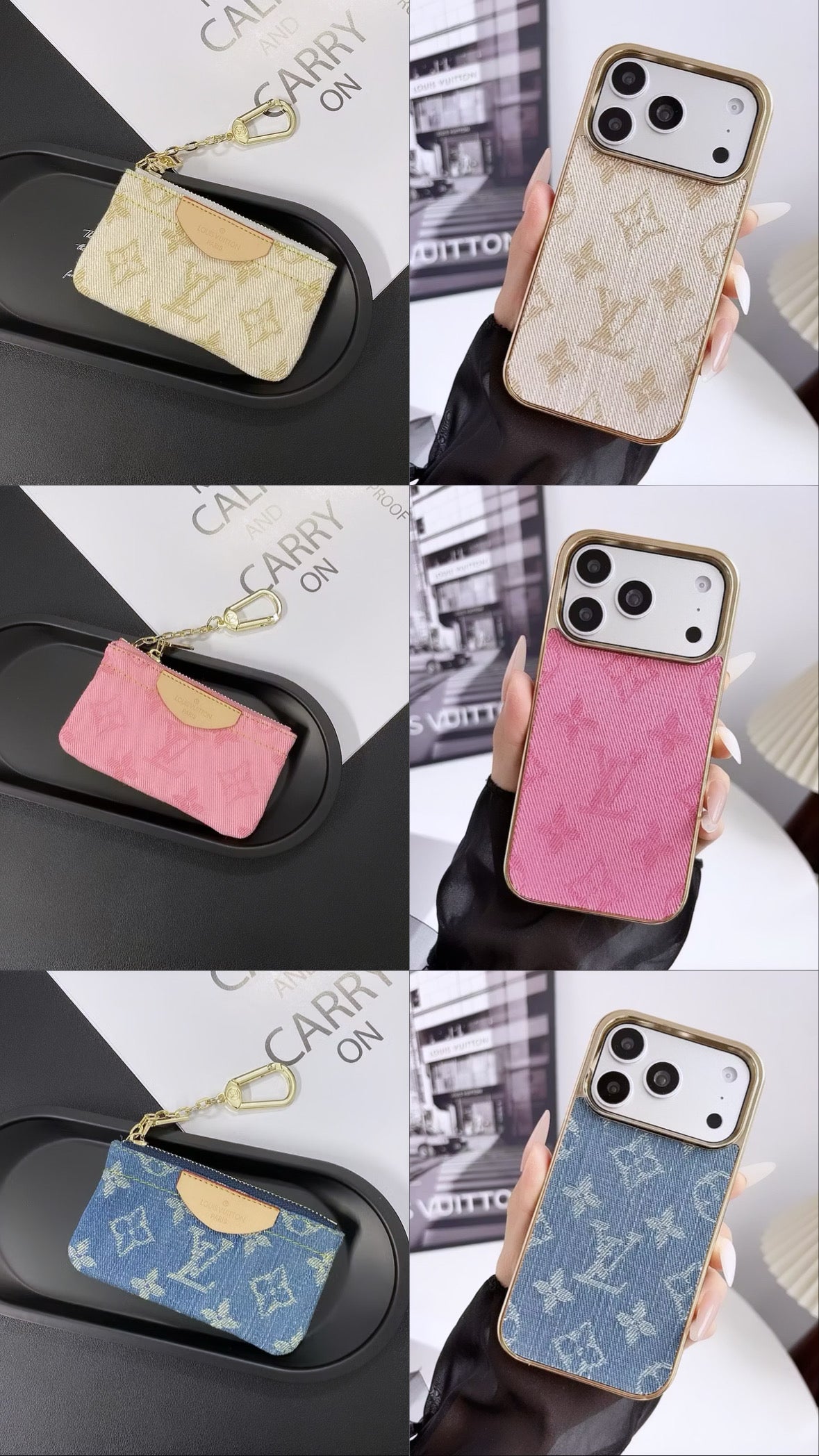 Louie 2pc Set (Phone Case & Coin Purse)