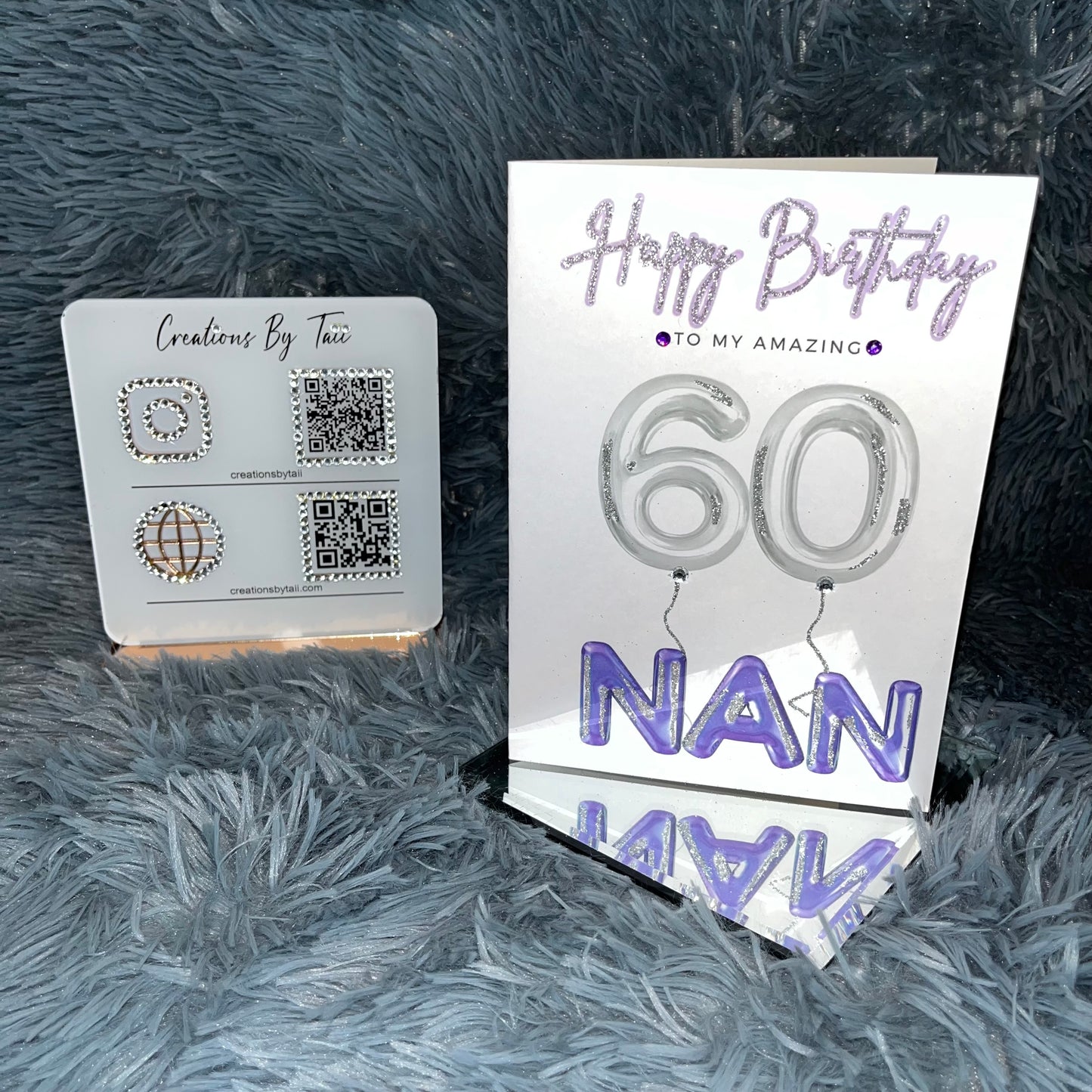 Nan/ Mum Number Balloon Birthday Card