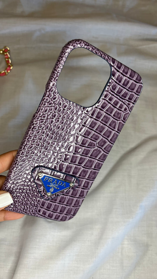 Purple iPhone 14 Pro Max croc case