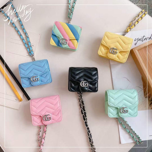 Leather Gee Gee Quilted AirPod Case